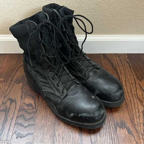 Belleville Steel Toe Hot Weather Combat Boots Men Sz 10.5 R Black 220 TRP ST, - Picture 4 of 16